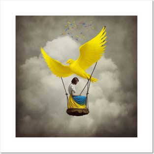 FREEDOM FOR UKRAINE - girl, illustration, painting style Posters and Art